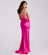 Serenity Ruched Satin Formal Dress