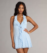 Sweet Like Sky Ruffle Lace Dress