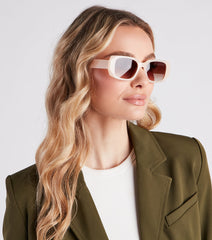 Cruise Control Rectangular Frame Sunglasses