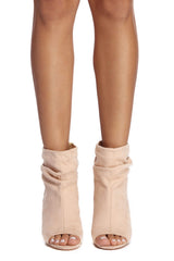 Scrunch Time Open Toe Bootie