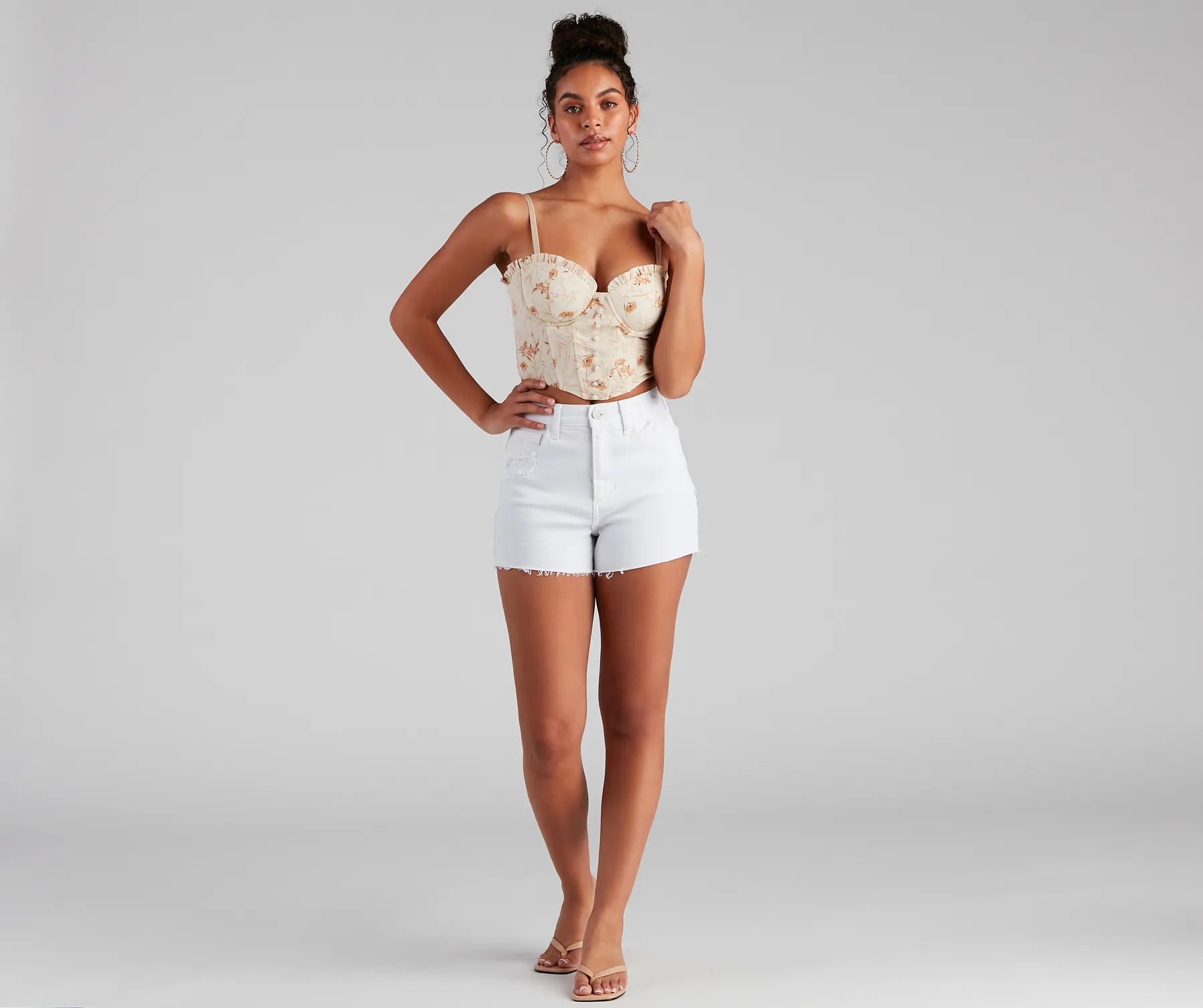 Flirty Days Floral Ruffle Corset