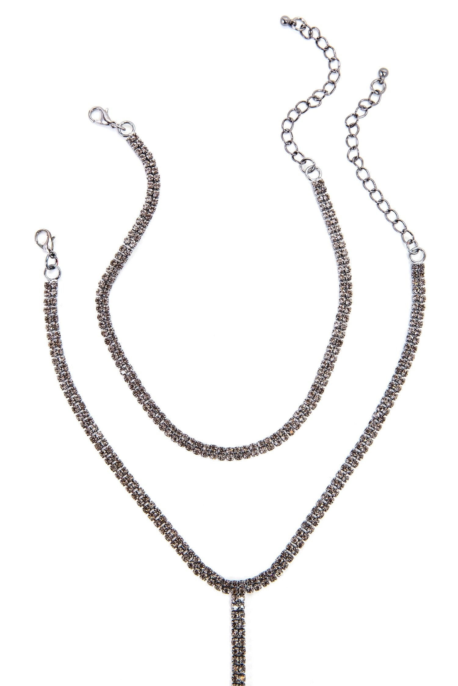 2 Row Rhinestone Lariat
