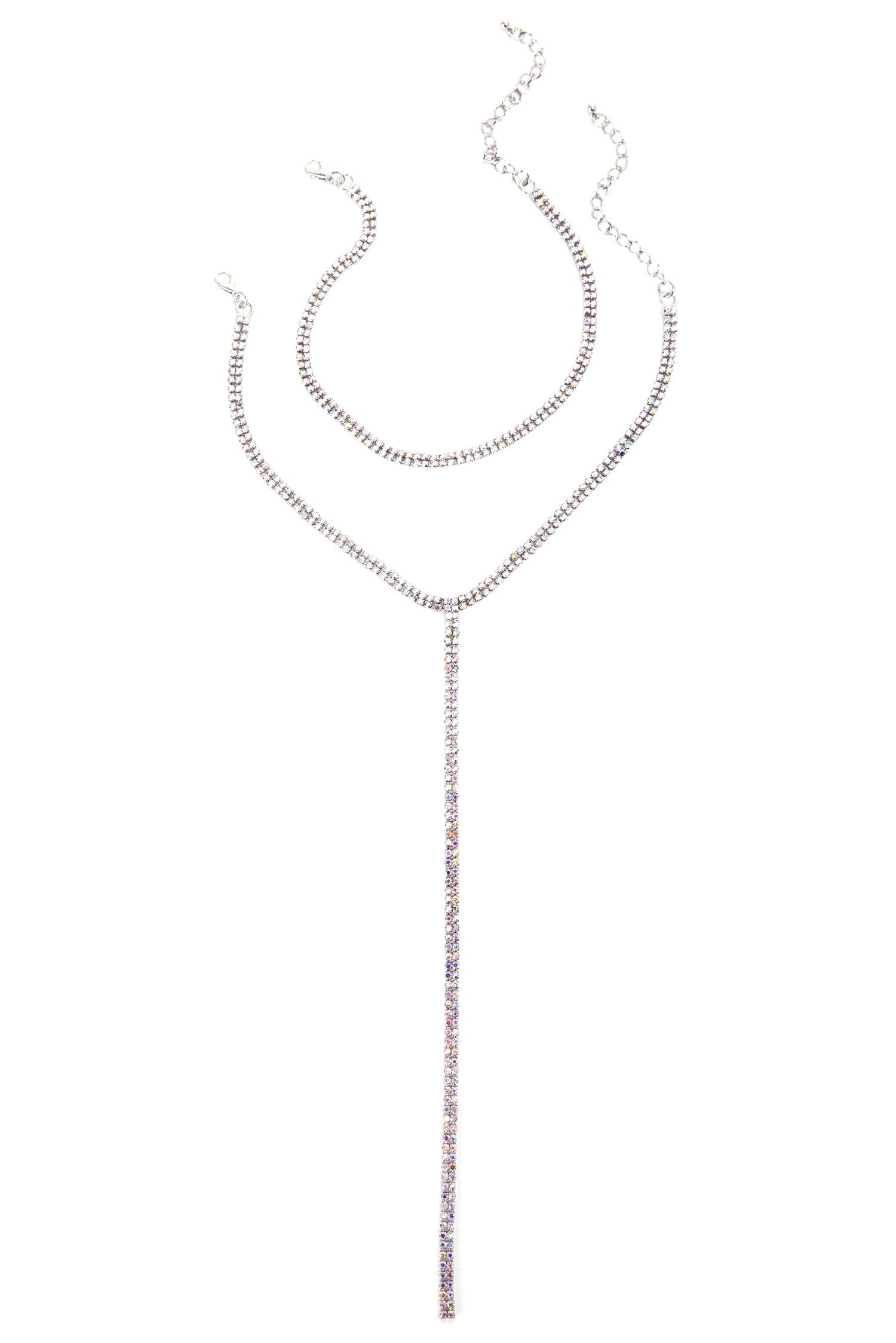 2 Row Rhinestone Lariat