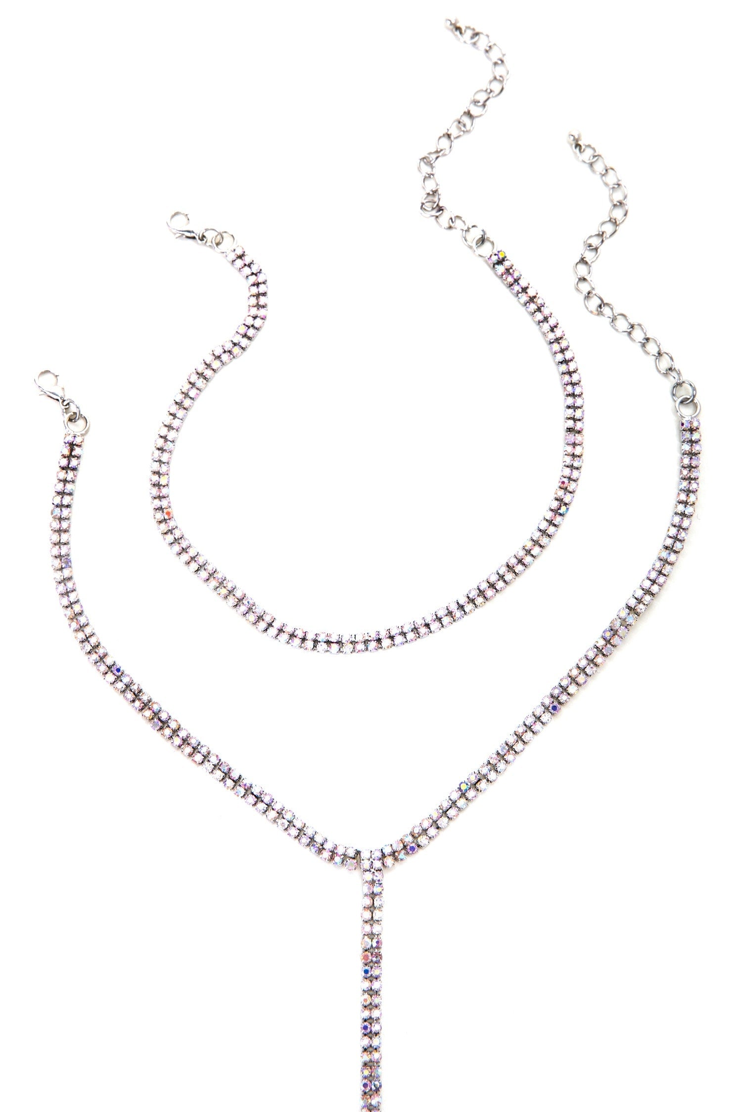 2 Row Rhinestone Lariat